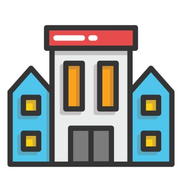 Tarihi bina vektör simgesi