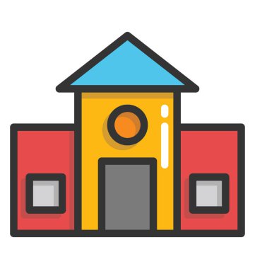 Tarihi bina vektör simgesi