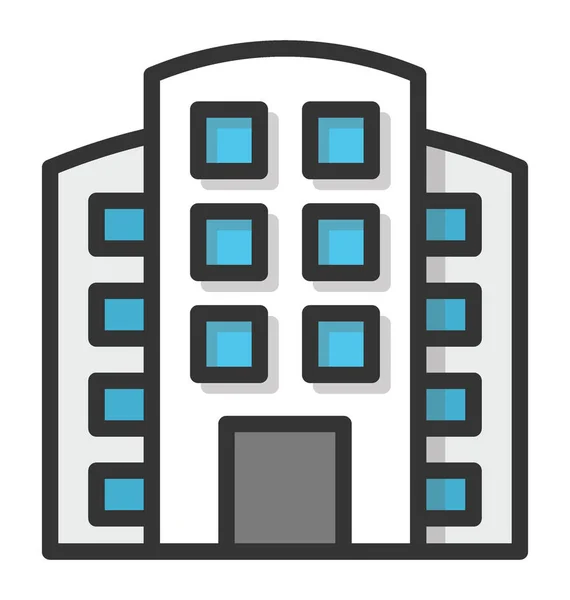 Wolkenkratzer-Ikone — Stockvektor