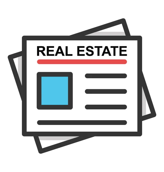 Real Estate News Vector Icon — Stock Vector