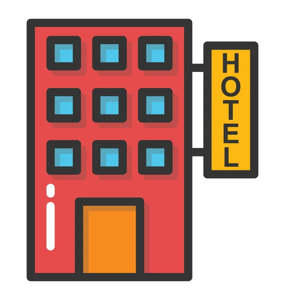 Ícone do vetor hotel —  Vetores de Stock