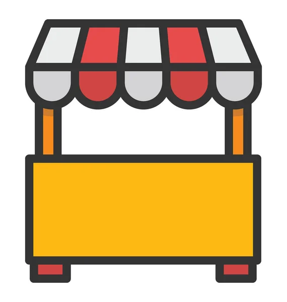 Food Stand Vector Icon — Stock Vector