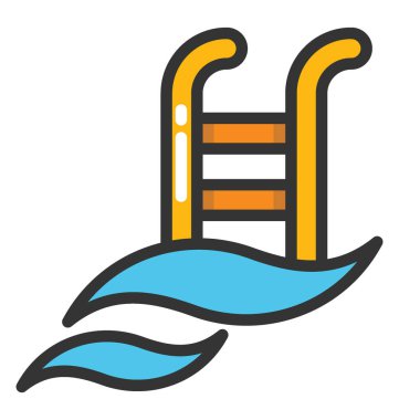 yüzme havuzu vektör simgesi