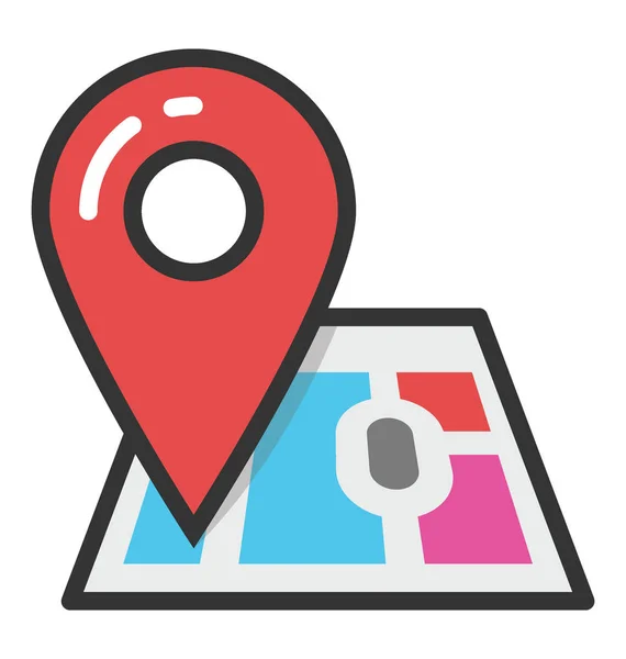 Map Pin Vector Icon — Stock Vector