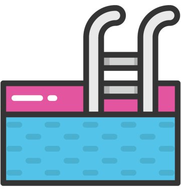 yüzme havuzu vektör simgesi