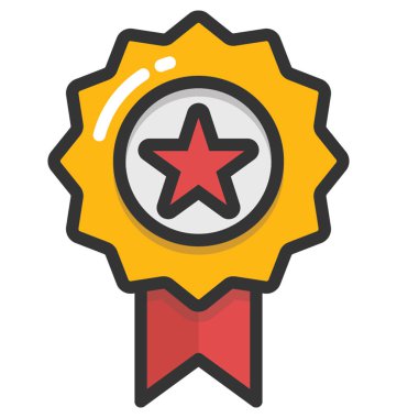 Şerit rozet vektör simgesi