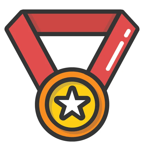 Medalla Vector Icono — Vector de stock