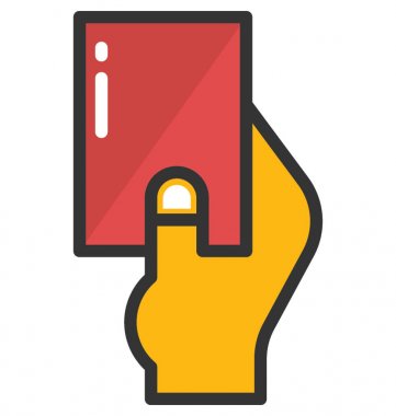 Ceza kartı vektör simgesi