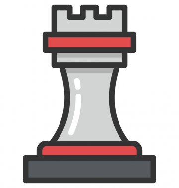 Satranç kalesi vektör simgesi