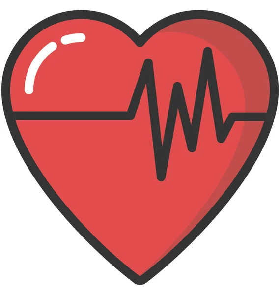 Heartbeat Vector Icon — Stock Vector