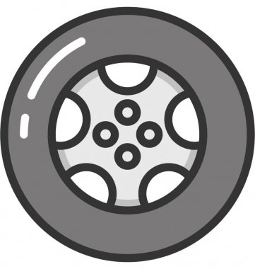 araba tekeri vektör simgesi