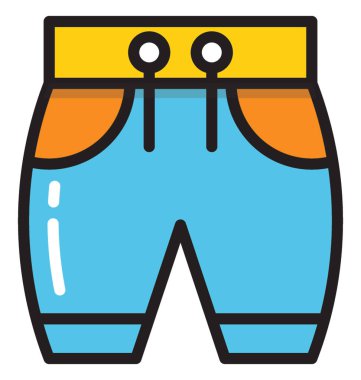 Bermuda kısa vektör simgesi