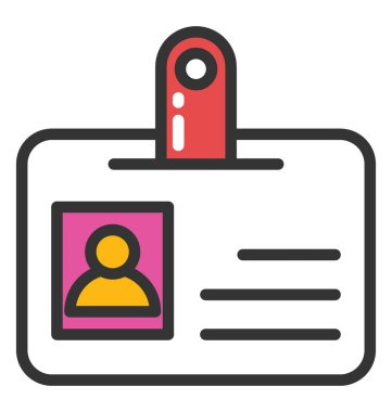 kimlik kartı vektör simgesi