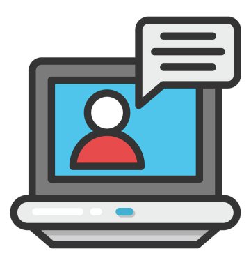 Sohbet destek vektör simgesi