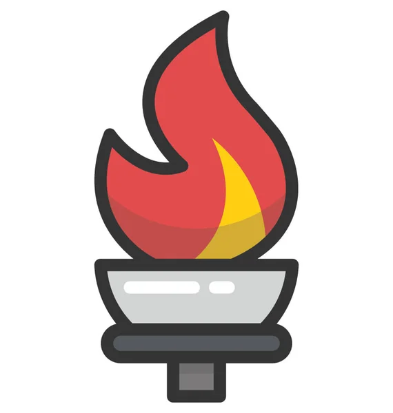 Icône de vecteur de feu olympique — Image vectorielle