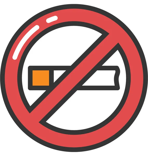 No fumar icono de vector — Archivo Imágenes Vectoriales