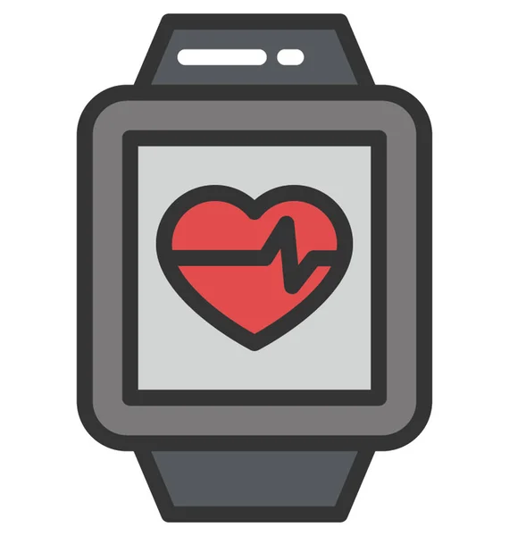 Heartbeat Smartwatch Vector Icono — Vector de stock