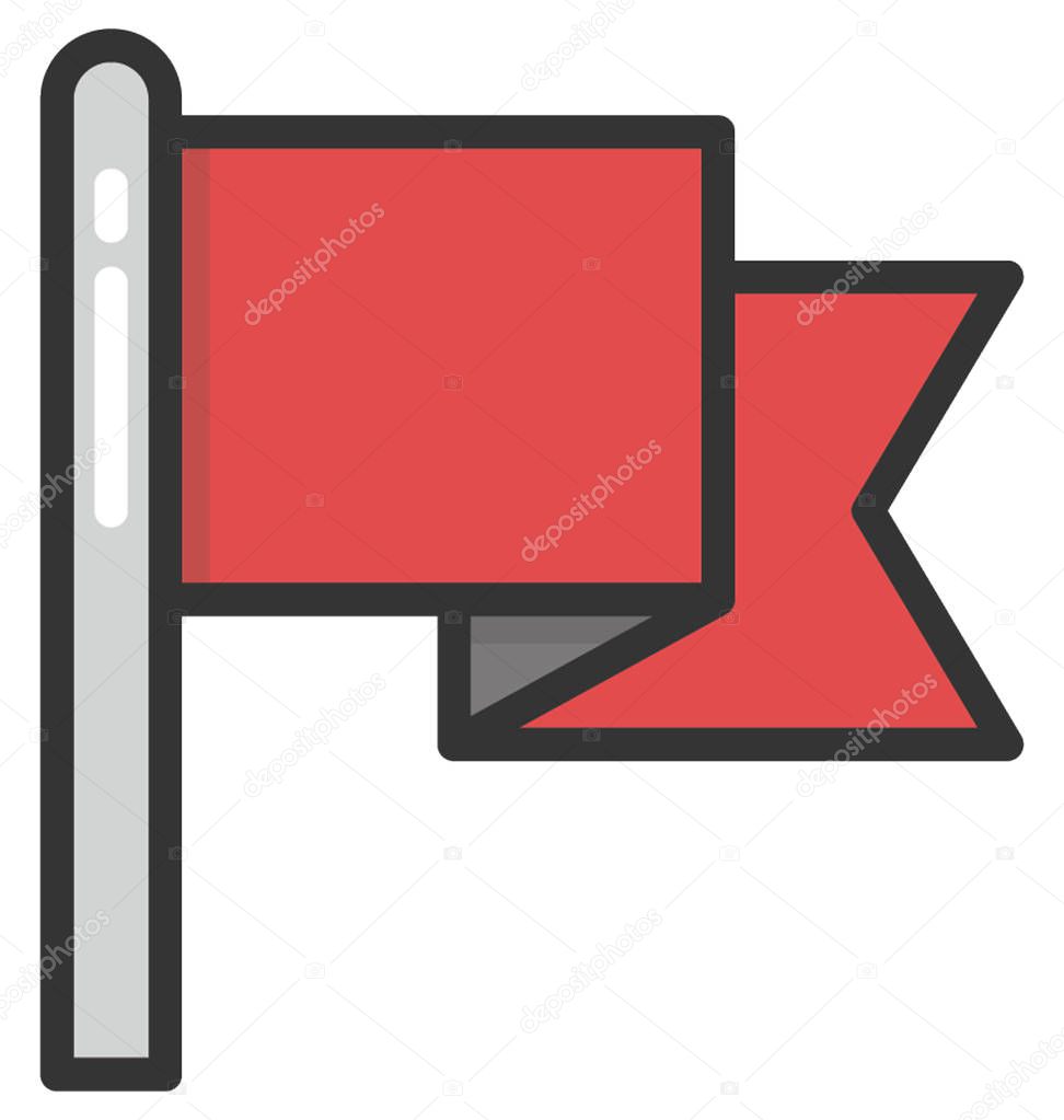 Sports Flag Vector Icon