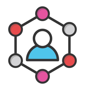 Sosyal ağ vektör simgesi