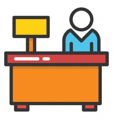 Resepsiyonist vektör simgesi