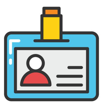 kimlik kartı vektör simgesi