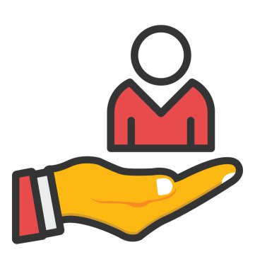 İnsan kaynakları vektör simgesi