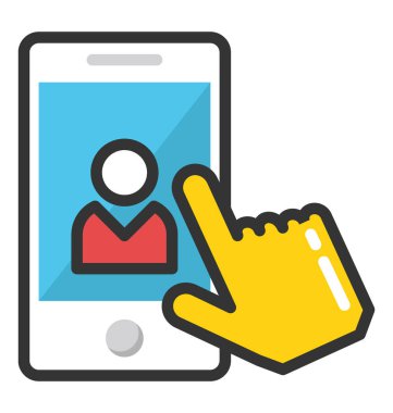 Dokunmatik ekran vektör simgesi