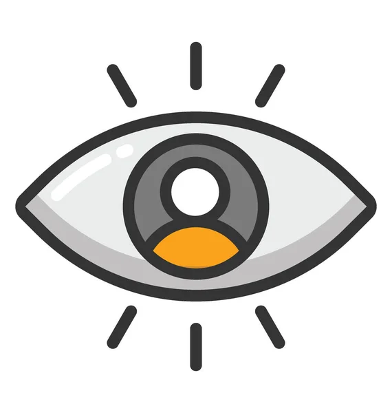 Ícone de Vetor de Monitoramento do Usuário — Vetor de Stock