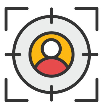 Hedef kitleye vektör simgesi