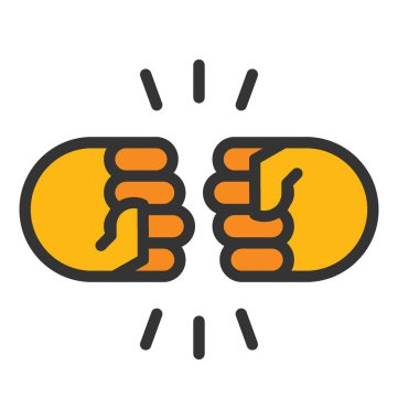 Yumruk çarpmak vektör simgesi