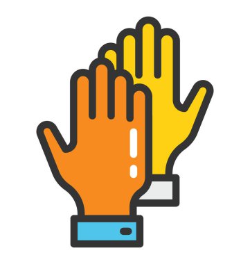 Yüksek beş vektör simgesi