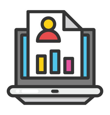 CV analiz vektör simgesi