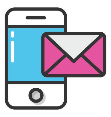 Mobil ileti vektör simgesi