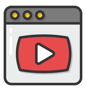 Web akış vektör simgesi