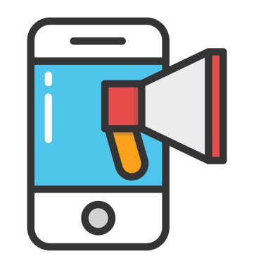 mobil pazarlama vektör simgesi