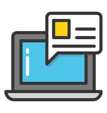 Windows açılan ileti vektör simgesi