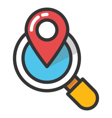 Konum arama vektör simgesi