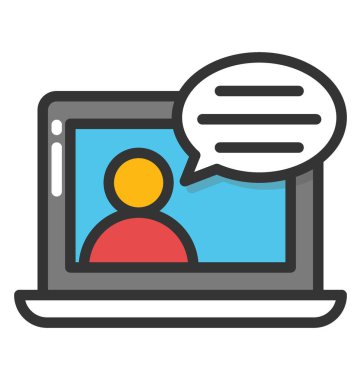 Video konferans vektör simgesi