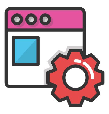 Web geliştirme vektör simgesi