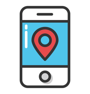 Mobil navigasyon App vektör simgesi