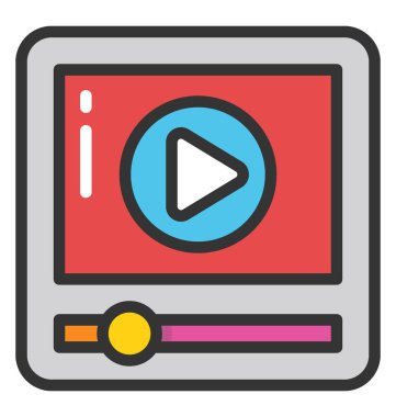 Online Video vektör simgesi