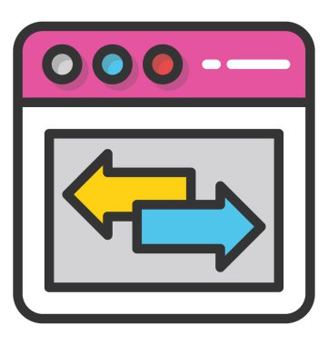 Web sörf vektör simgesi