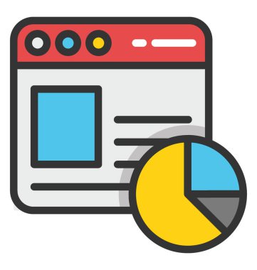 Web istatistikleri vektör simgesi