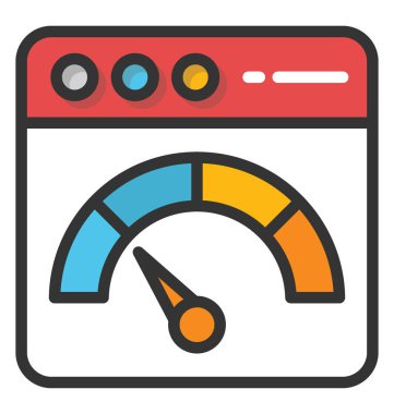 Sayfa hızı vektör simgesi