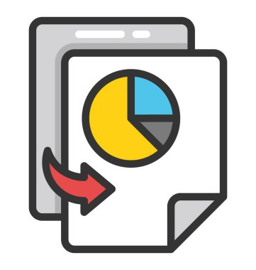 iş raporu vektör simgesi