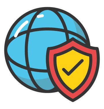 Ağ koruma vektör simgesi