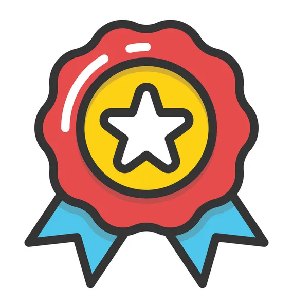 Estrella insignia Vector icono — Vector de stock
