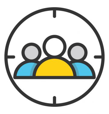 Kullanıcı hedef vektör simgesi