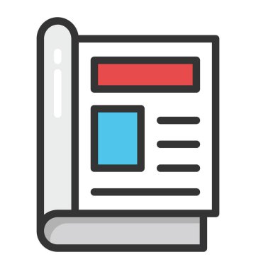 Dergi makalesi vektör simgesi