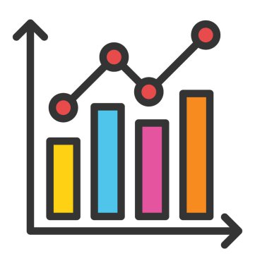 çubuk grafik vektör simgesi